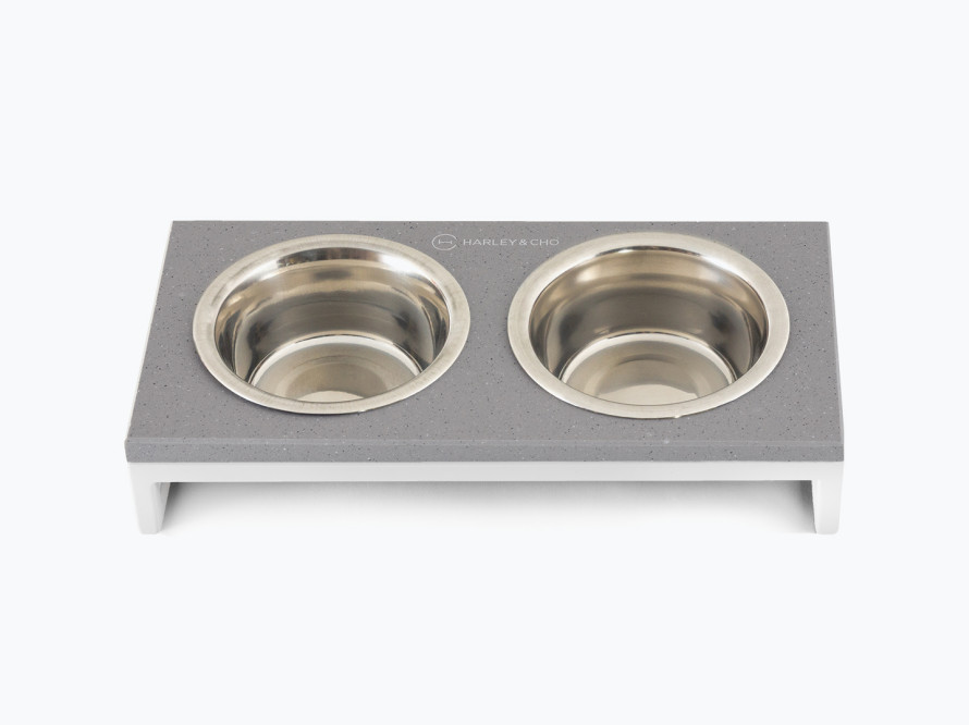 Миски на підставці Lunch Bar Gray Stone + White