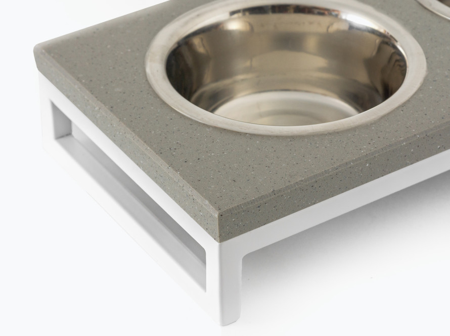 Миски на підставці Lunch Bar Gray Stone + White