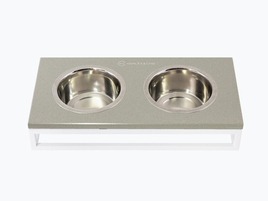 Миски на підставці Lunch Bar Gray Stone + White