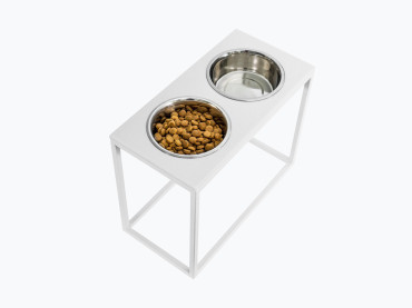Миски на подставке Dinner White Stone + White