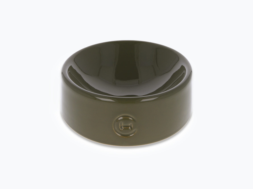 Керамічна миска для собак для їжі Olive Sphere Ceramic Bowl