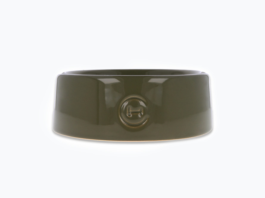 Керамічна миска для собак для їжі Olive Sphere Ceramic Bowl