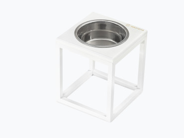 Одна миска на підставці Dinner White wood + White