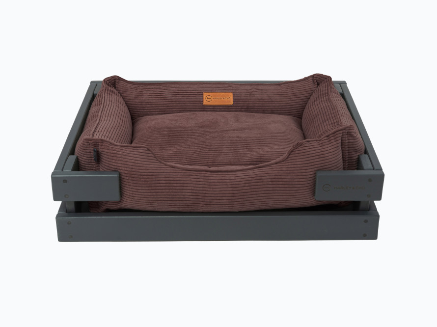 Лежак для кішки Dreamer Gray + Brown Velvet Лежак для кішки Dreamer Gray + Brown Velvet