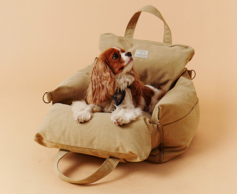 Автокрісло-лежанка в авто для собак Buggy Canvas Linen
